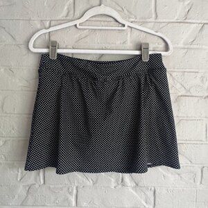 Lands' End Black & White Polka Dot Tennis Skort - Size 8 - Built-in Briefs